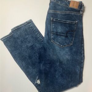 American Eagle Outfitters Dark Blue High Rise Jeans size 12 Short